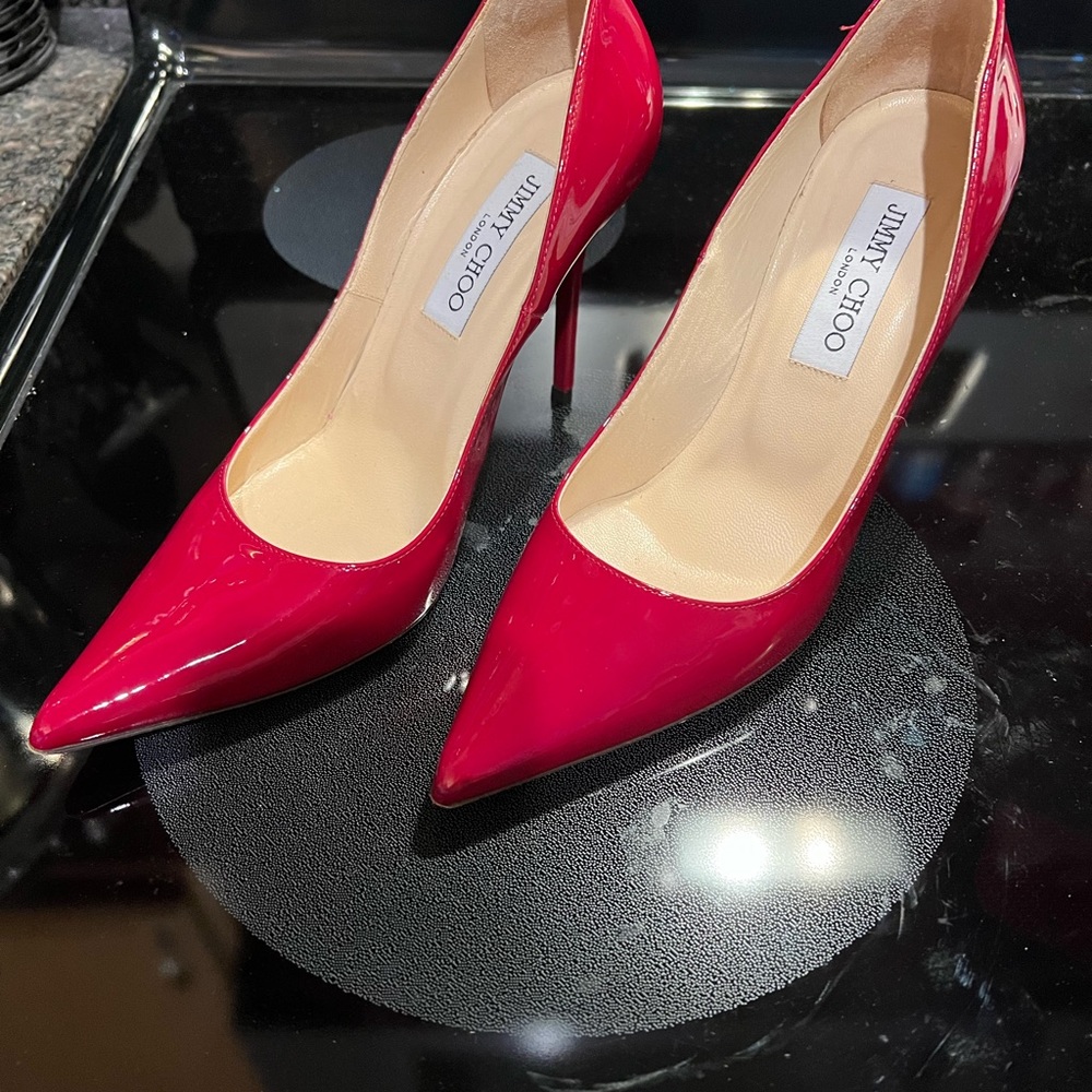 Cranberry colored Jimmy Choo heels.  Size 37.